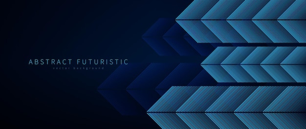 Вектор Абстрактный геометрический футуристический фон в темно-синих тонах