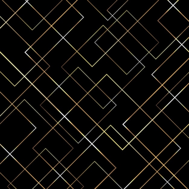 Abstract geometric gold lines pattern