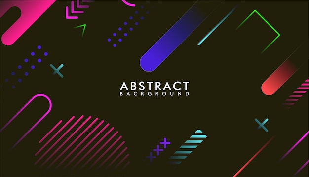 Abstract geometric gradient background with colorful