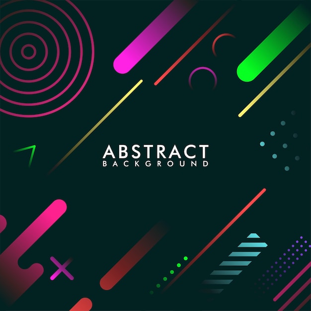 Abstract geometric gradient background with colorful