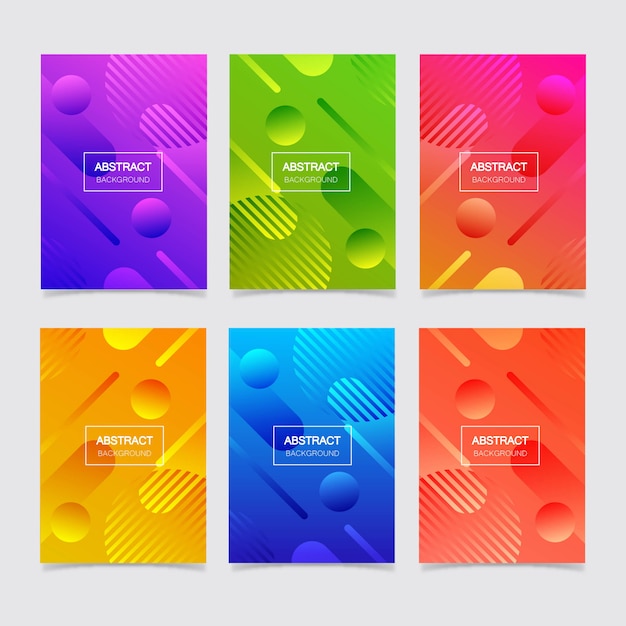 Abstract Geometric Gradient cover Template pack