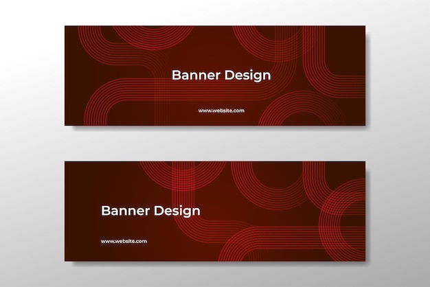 Abstract geometric gradient line banner background with shadow suit for business corporate banner backdrop presentation and much more Premium Vector