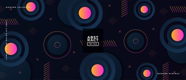 Vector abstract geometric gradient shapes on composition dynamic illustration background.