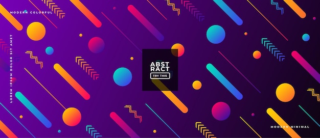 Abstract geometric gradient shapes on composition dynamic illustration  .