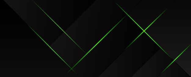 Abstract geometric green gradient lines illustration banner pattern background vector