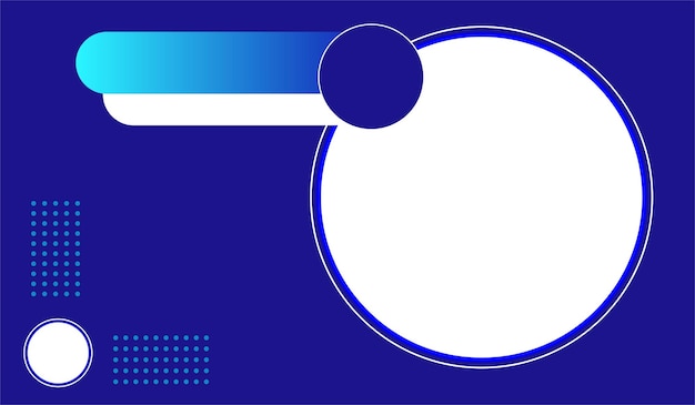 Абстрактный геометрический горизонтальный шаблон дизайна баннера с темно-синим фоном в форме круга для пространства фотоколлажа Комбинация дизайна элементов синего градиента