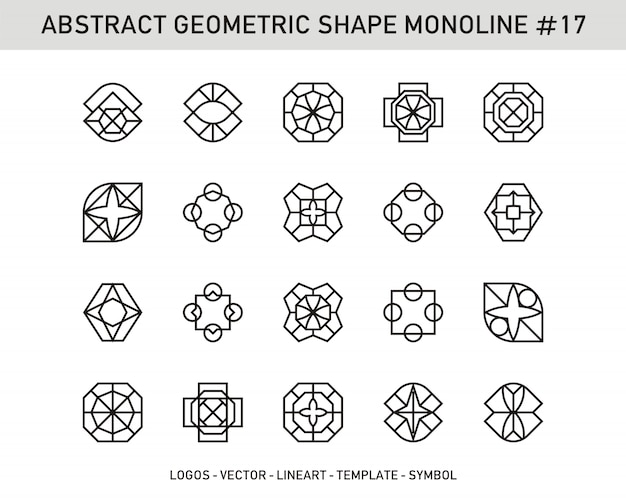 Abstract geometric icons collection