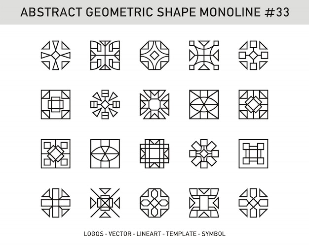 Collezione di icone geometriche astratte