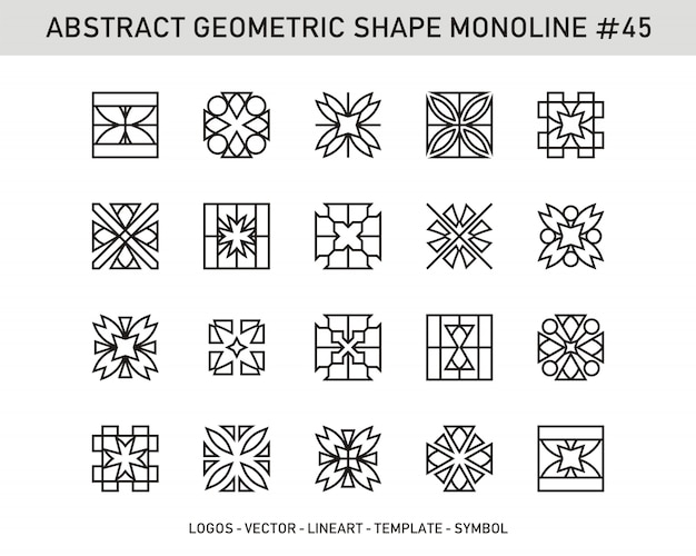 Collezione di icone geometriche astratte