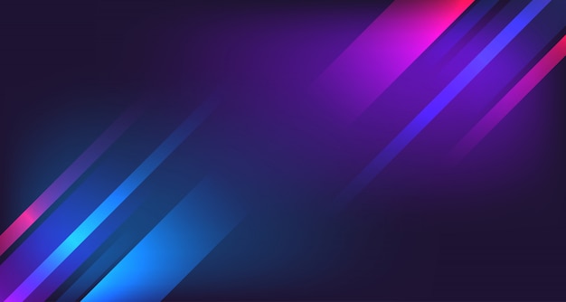 Vector abstract geometric line neon background
