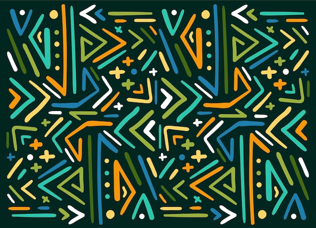 Abstract Geometric Line Pattern Illustration Design