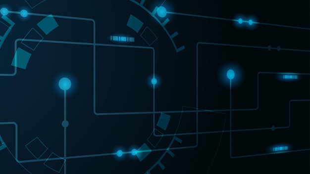 Vettore linee e punti geometrici astratti. sfondo grafico semplice tecnologia. circuito