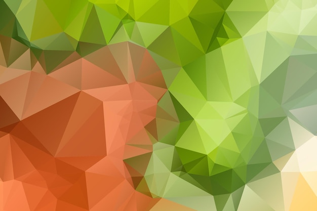 Abstract Geometric low poly background green Color