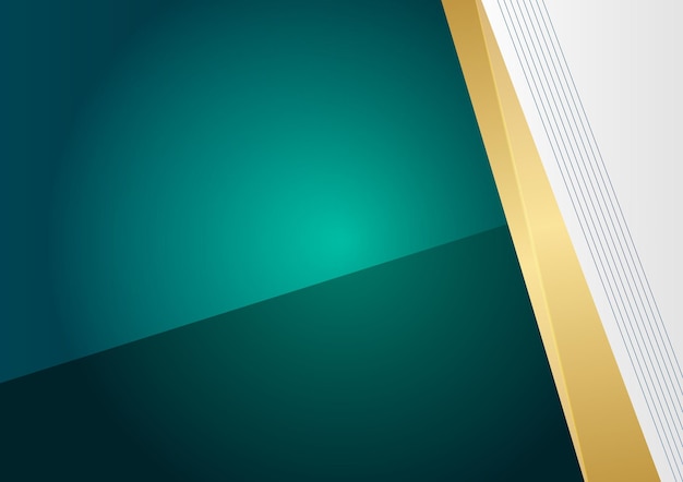 Fondo verde scuro e oro di lusso geometrico astratto. elemento di design grafico