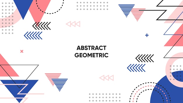 Disegno variopinto di sfondo geometrico astratto di memphis