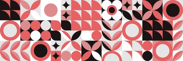 Abstract geometric mid century seamless pattern modern vector illustration  50s 60s 70s