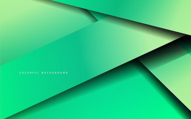 Abstract geometric overlap layer green color background