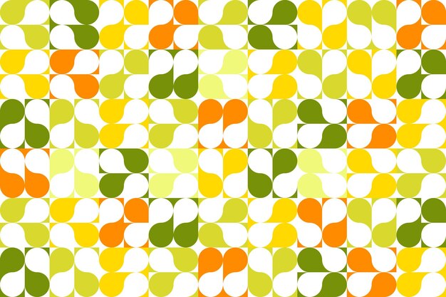 Abstract geometric pattern of connected circle shapes Connected blobs objects in random colors