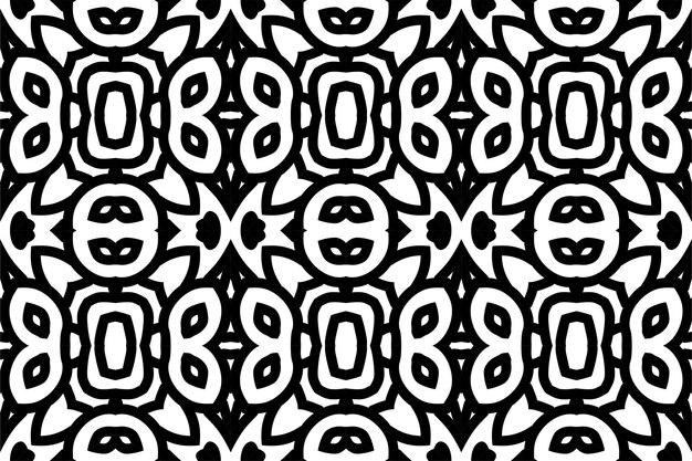 Abstract geometric pattern. Seamless vector background. Black and white ornament.