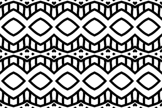 Abstract geometric pattern. Seamless vector background. Black and white ornament.