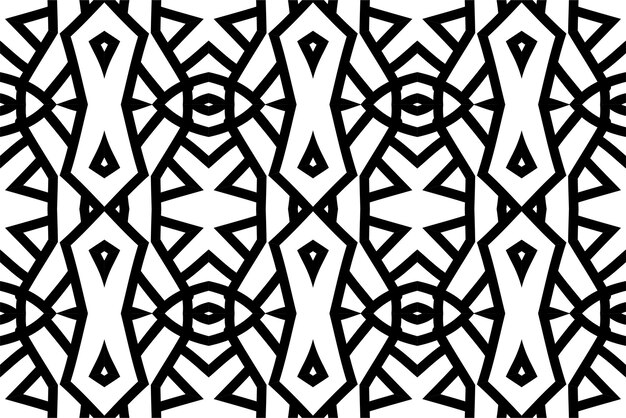 Abstract geometric pattern. Seamless vector background. Black and white ornament.