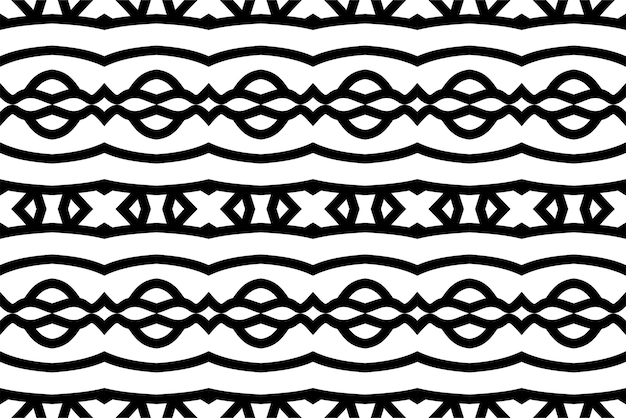 Abstract geometric pattern. Seamless vector background. Black and white ornament.