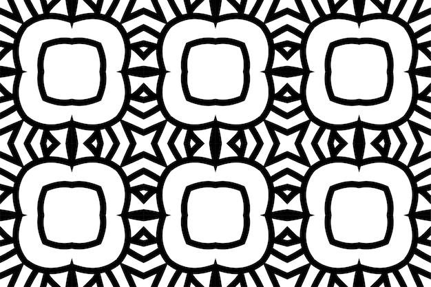 Abstract geometric pattern. Seamless vector background. Black and white ornament.