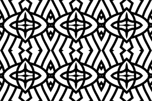 Abstract geometric pattern. Seamless vector background. Black and white ornament.