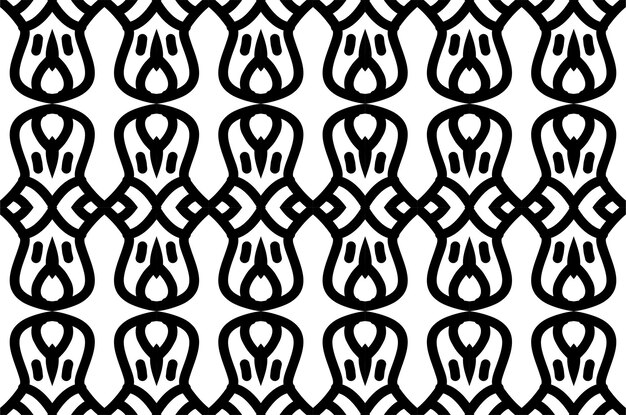 Abstract geometric pattern. Seamless vector background. Black and white ornament.