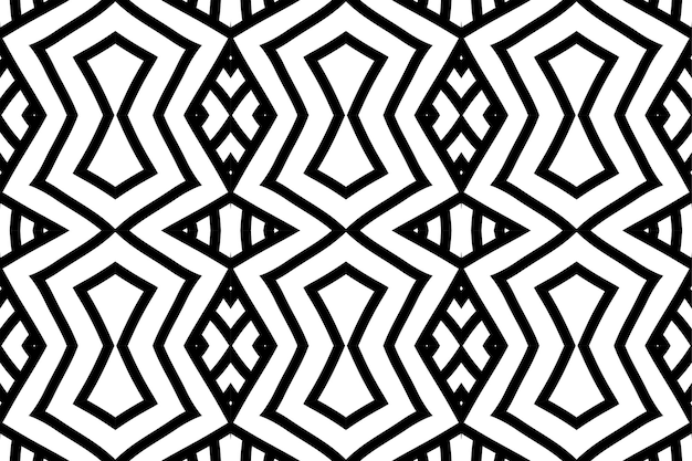 Abstract geometric pattern. Seamless vector background. Black and white ornament.