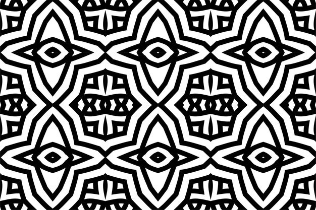 Abstract geometric pattern. Seamless vector background. Black and white ornament.