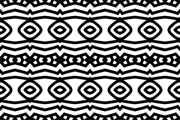 Abstract geometric pattern. Seamless vector background. Black and white ornament.