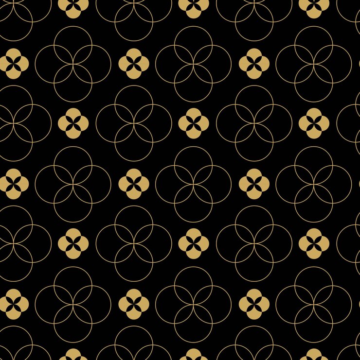 Vector abstract geometric pattern with circles crosses stripes lines seamless vector background