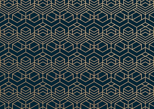 Abstract geometric pattern with hexagon shape