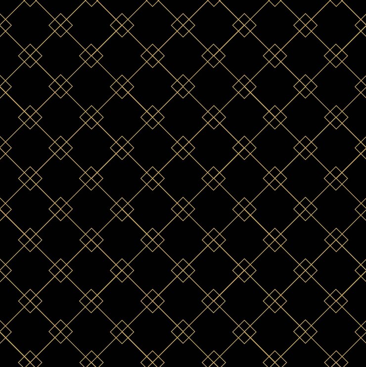 Vector abstract geometric pattern with squares stripes lines seamless background black and gold ornament