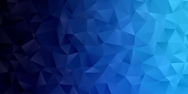 Abstract geometric polygon background wallpaper. Header cover with triangle shape low polly blue