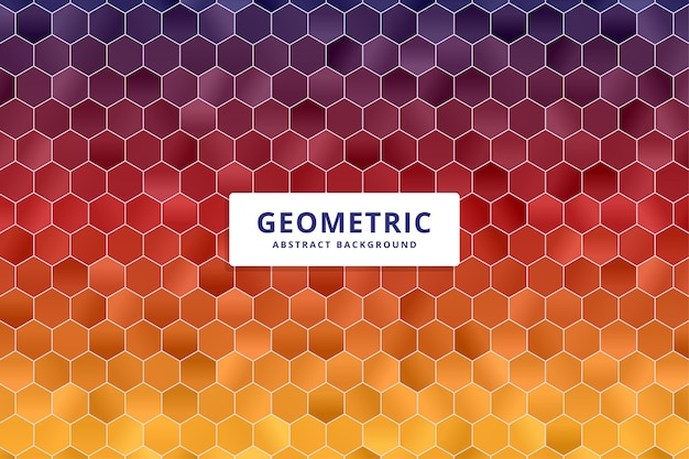 Abstract geometric polygonal background. Colorful Hexagon shape.