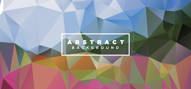 Vector abstract geometric polygonal background low poly abstract banner design