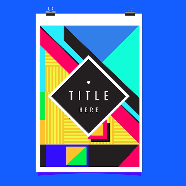 Vector abstract geometric poster design template