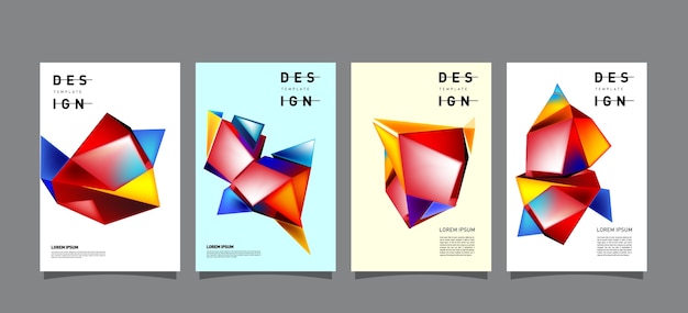 抽象的な幾何学的ポスターデザインテンプレート