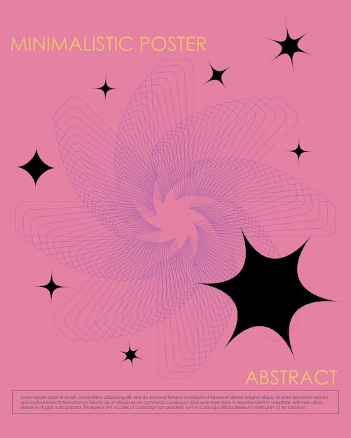 Poster geometrico astratto scheda minimalista alla moda carta retro futuristica y2k bauhaus e minimalismo geometria moderna semplice grafica digitale tipografia opere d'arte ornamento colorato illustrazione vettoriale