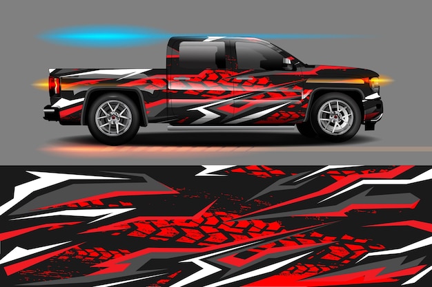 Abstract geometric Racing background for vinyl wrap and decal