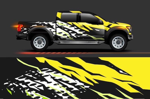 Abstract geometric racing background for vinyl wrap and decal