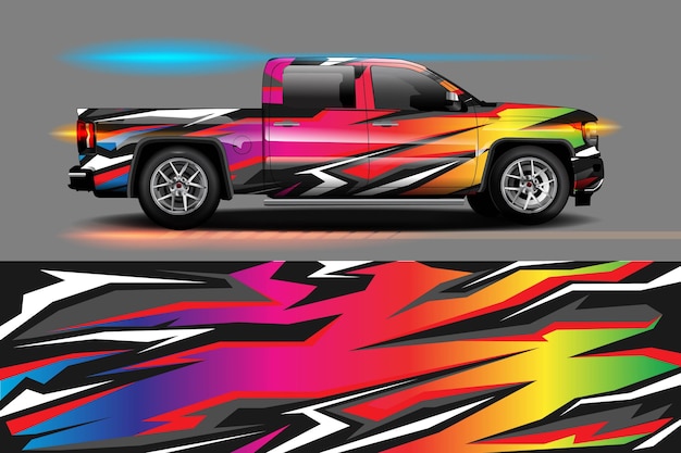 Vector abstract geometric racing background for vinyl wrap and decal