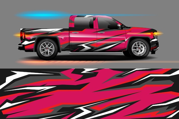 Abstract geometric Racing background for vinyl wrap and decal