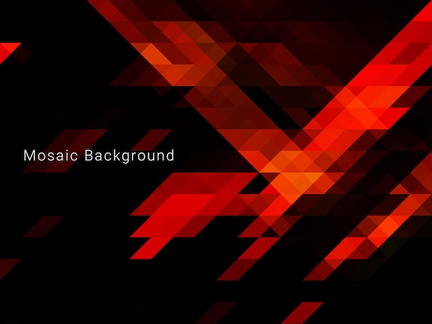 Abstract geometric red mosaic modern elegant background vector