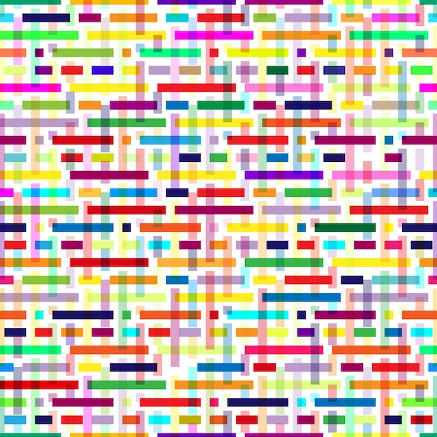 Vector abstract geometric seamless pattern of parallel horizontal and vertical color lines