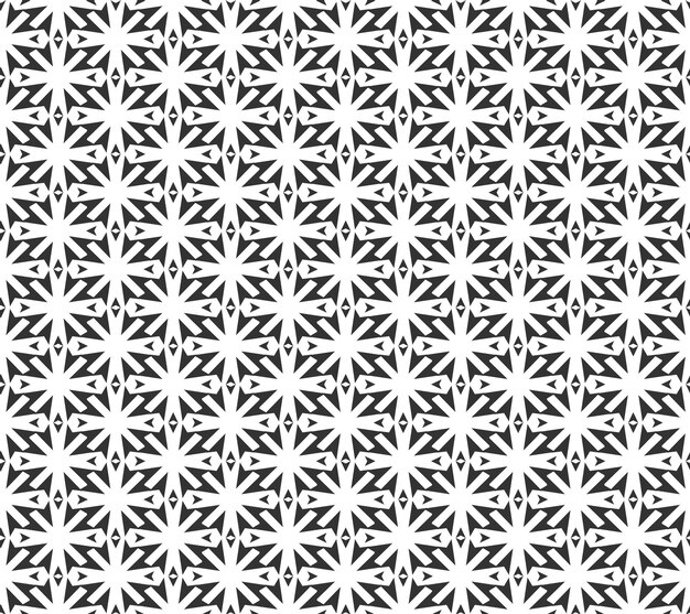 Vettore motivo geometrico astratto senza cuciture decorazione geometrica a trama bianca e nera ripetuta