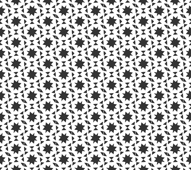 抽象的な幾何学的なシームレス パターン繰り返し幾何学的な黒と白のテクスチャ