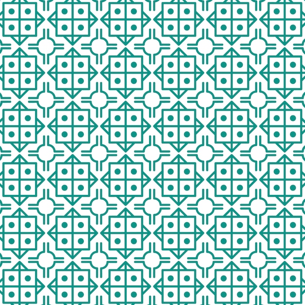 Abstract geometric seamless pattern with squares and circles.